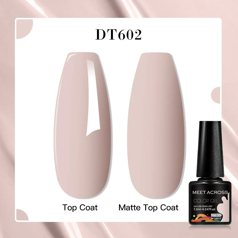 MEET ACROSS 8 Colors Mirror Gel Nail Polish Long-lasting Quick-drying Metallic Gold Silver Red Semi Permanent Varnish Nail Art