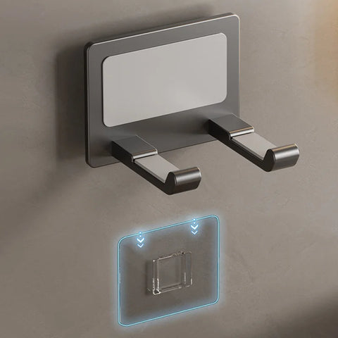 Aluminum Hair Dryer Rack Wall Mounted Self-adhesive Hairdryer Cradle for Dyson Hair Dryer Holder without Drilling Bathroom Shelf