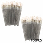 100/300PCS Crystal Lip Brush Lipstick Gloss Applicator Wands Wholesale For Eyelashes Extension Tool Kits Makeup Accessories