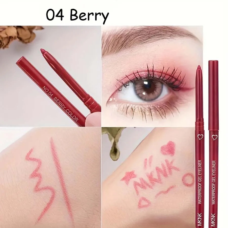 2 In 1 Eyeliner Lip Liner Gel Pencil Waterproof Long-lasting White Black Brown Easy Wear Eyeliner Makeup For Eyes 6 Colors Optio