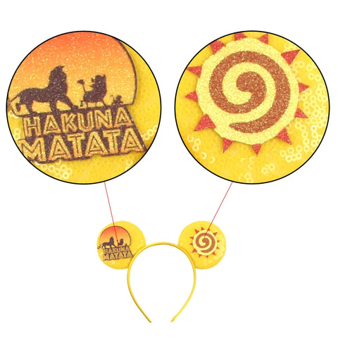 Boys Disney Mouse Ears Headbands Mickey Mouse Hairband With No Bow Party Festival Cosplay Christmas Birthdays Hair Accessories