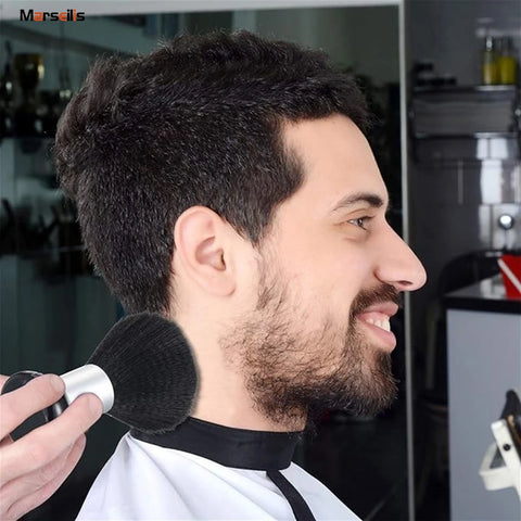 Marseilis Soft Brush Neck Dust Remover Soft Neck Brush For Hair Cutting Neck and Facial Cleaning Hair Sweeping Brush Salon Tools