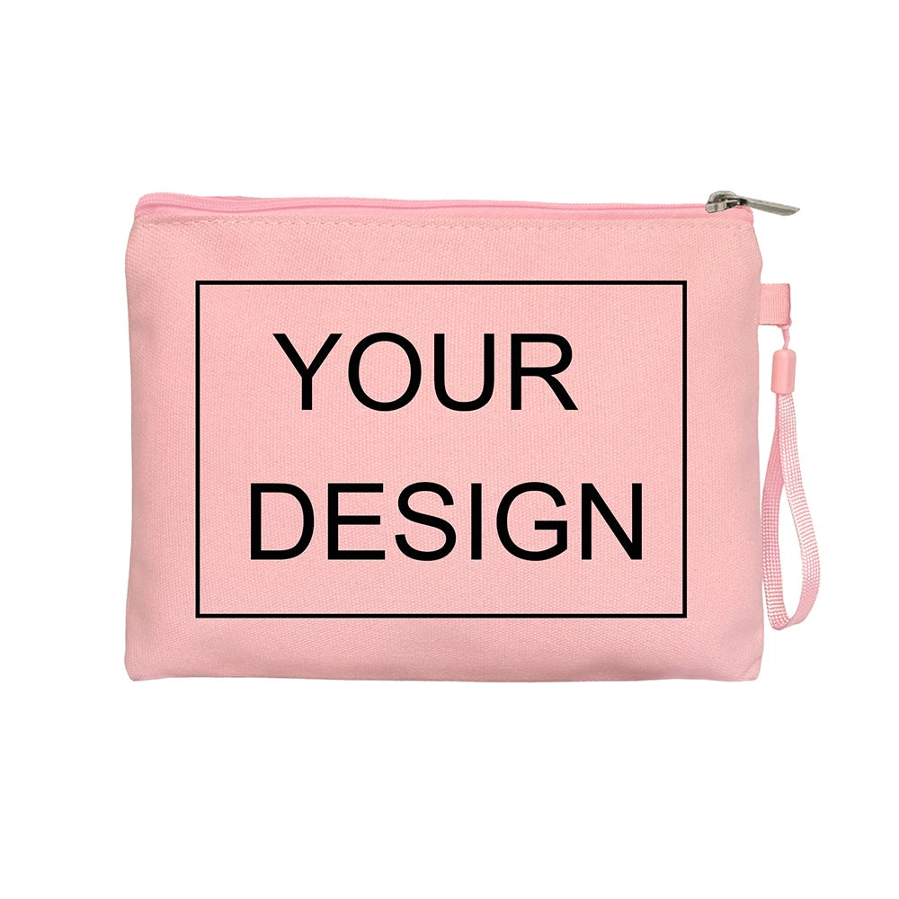 DIY Personalized Customized Photo/LOGO/Text/Picture Teacher/Birthday Gift Make up Bags Toilet Kit Cosmetic Bag Mini Makeup Pouch