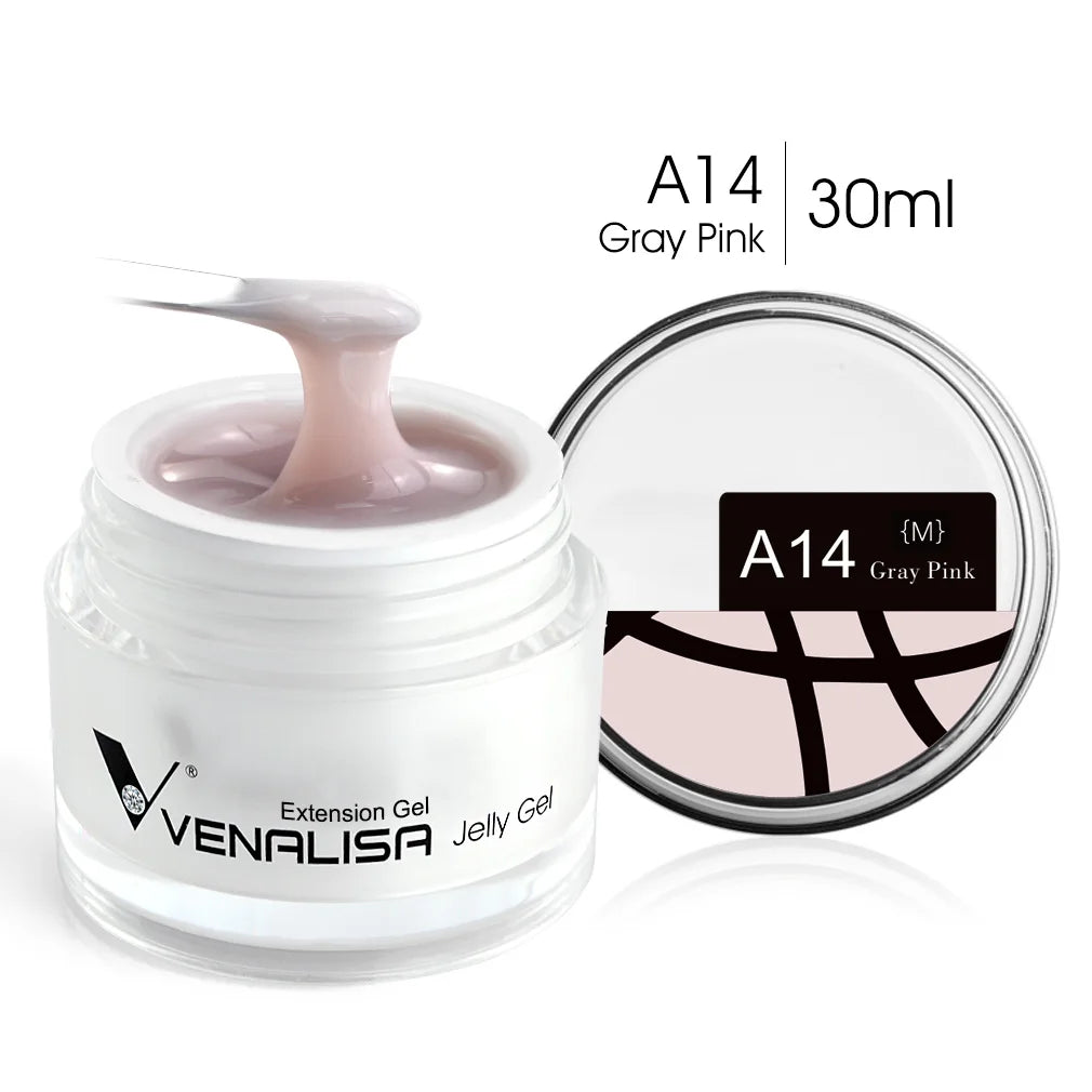 30ml Venalisa Builder Jelly Gel French Soak Off UV LED Poly Nail Gel Pearl Pink Funny Bunny Nail Extension Nail Manicure