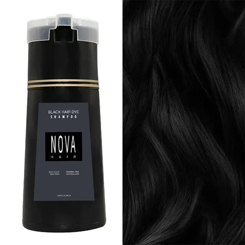Nova Hair Dyeing 3-in-1 Hair Care Shampoo Natural Fast White Hair Dyed Black Hair Dye Lasting Convenience Men Women Hair Care