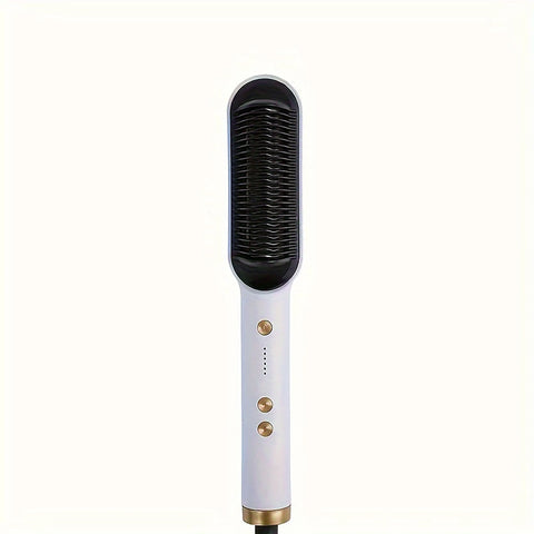 1 piece of straight hair comb, 2-in-1 electric straight hair curling styling tool, multifunctional straight hair straightener