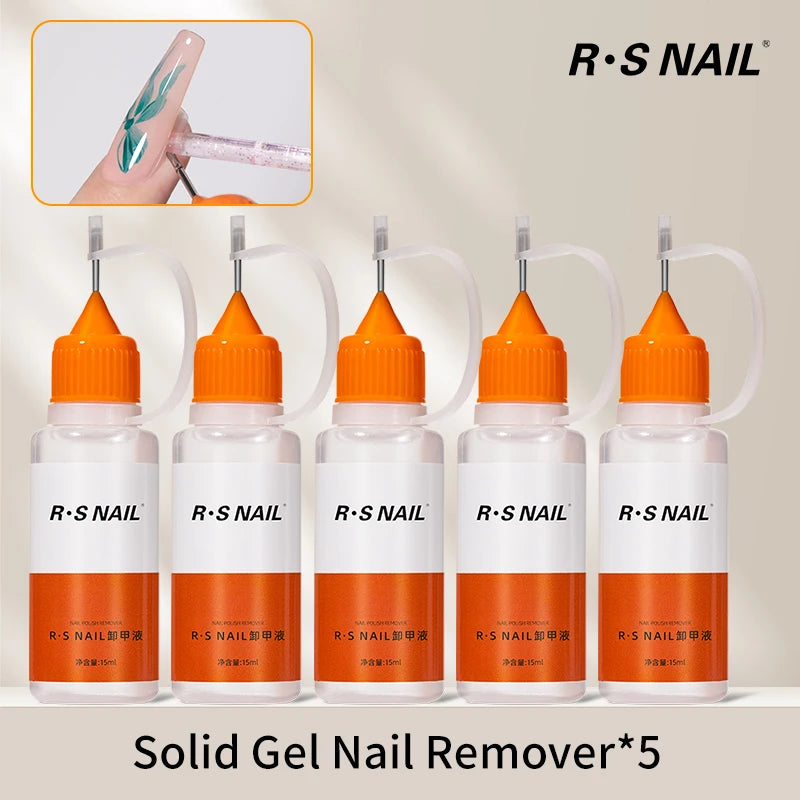 RSNAIL 15ml Syringe Nail Remover Quick&Easy to Use for Press-On Nails, Fake Nails Can't Remove Gel-Base Glue Or Gel Nail Polish