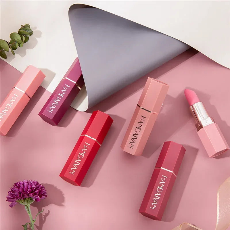 Matte Velvet Lipstick Waterproof Lasting Purple Tint Lip Gloss Non Stick Cup Moisturize Lipstick Not Fading Luxury Lips Makeup
