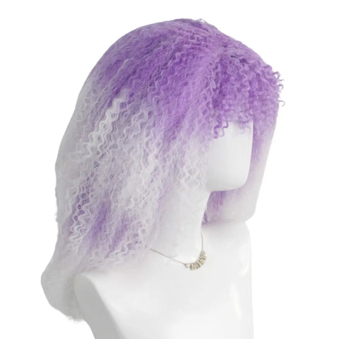 Fashion Colorful Gradient Fluffy Short Hair Multicolor Synthetic Fiber Wig April Fool's Day Halloween Christmas Party