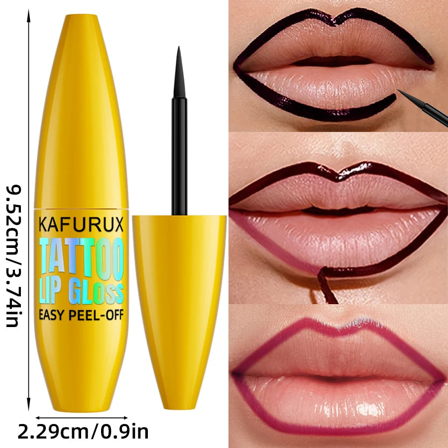 7 Colors Waterproof Peel off Lip Stain Reveal Long Lasting Pink Red Rose Matte Lip Liner Gloss High Pigment Lip Tint Makeup Gift