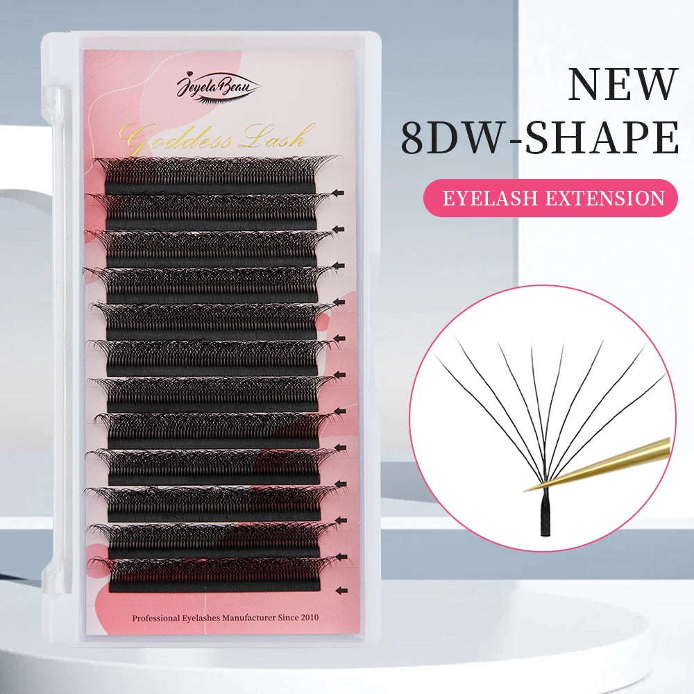 Goddess W3D 4D 5D 6D Eyelash Extension W Style Faux Mink Natural Soft Bloom Lash Automatic Flowering Premade Fans Volume Eyelash