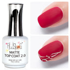 AWStorG 15ml Matt Top Coat 2.0 Non-stick Powder Nail Polish Varnish Semi Permanent Soak Off Gel Nail Polish Manicure Art