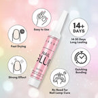 Nail Glue Remover for Press on Nails, 50ML Nail Glue Remover for UV Nail Glue, Non acetone Gentle Glue Off for False Nails Glue
