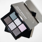 Nine-color eyeshadow palette Makeup Brush, gray-pink smoky makeup, matte pearlescent silkworm brightening makeup
