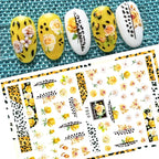 1pcs Sakura Flower 3D Nail Stickers White Cherry Blossom Nail Art Decals Spring Summer Adhesive Slider Decor Wedding Manicure