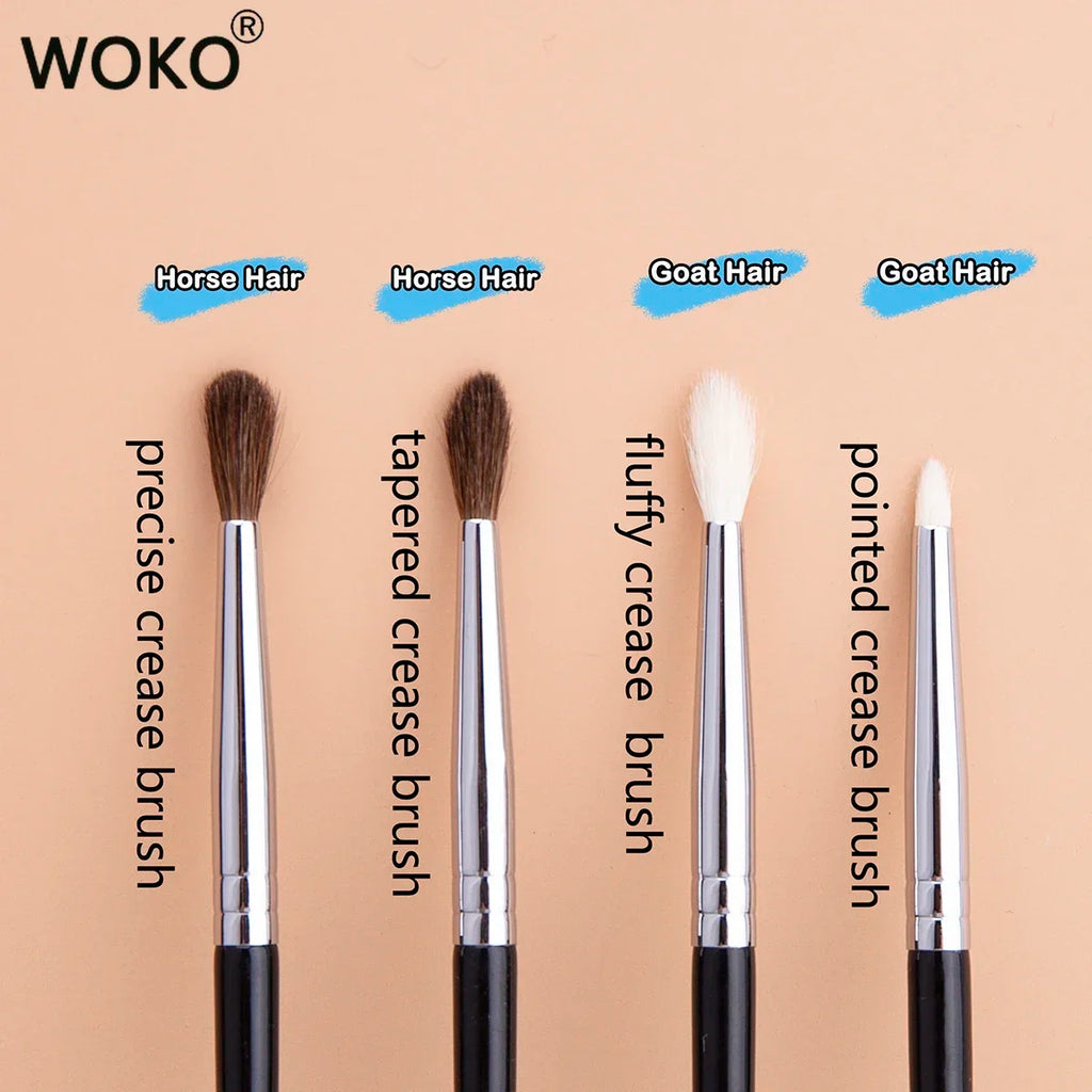 Small Crease Brush Mini Pointed Eyeshadow Blending Makeup Brush Fluffy Goat Hair / Horse Hair Precise Tapered Crease Makeup Tool