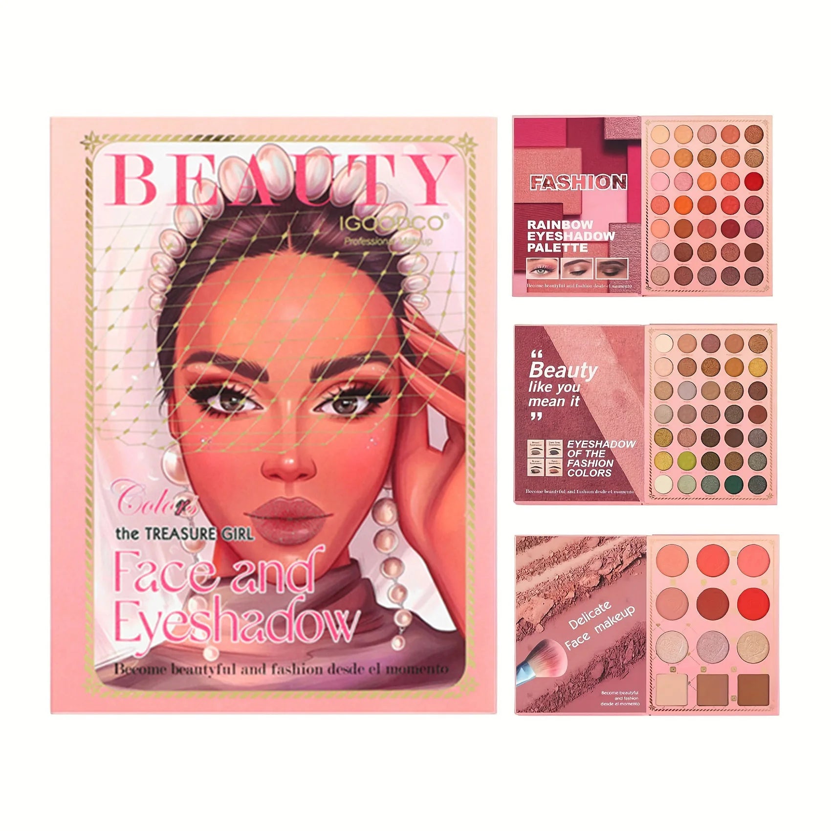 82 Colors Eyeshadow Palette Matte Shimmer Glitter Waterproof Blendable Pigment Makeup Set for Cosplay Party Festival Eye Makeup