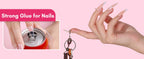 Nail Glue Remover for Press on Nails, 50ML Nail Glue Remover for UV Nail Glue, Non acetone Gentle Glue Off for False Nails Glue