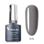 3 in 1 VENALISA  One Step Nail Gel Polish Full Coverage Gorgeous Color Soak off UV LED Nail Gel Varnish Nail Art Salon Lacquer