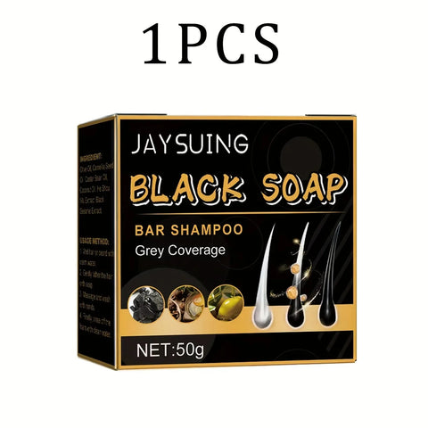 Hair Shampoo Soap Polygonum Multiflorum Black Soap White Hair Repair Soap Hair Care Set Nourishing Anti Dandruff Hair Dye Soap