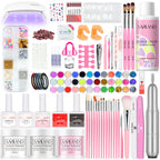 SAVILAND Full Acrylic Nail Kit With UV Nail Lamp Electric Nail Drill Machine Powder Gel Nail Polish Tools For Manicure Nail Art