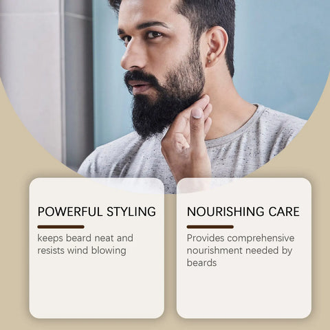 Coconut Oil Beard Care Wax Keep Smoothing Deeply Moisturizing Strong Holding Reduce Frizz Improve Thickens Men Beard Growth Balm