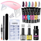 Poly Nail Gel Set 6W LED Lamp Full Manicure Set Vernis Semi Permanent Quick Extension Nail Kit Gel Set For Nails Tool Kit