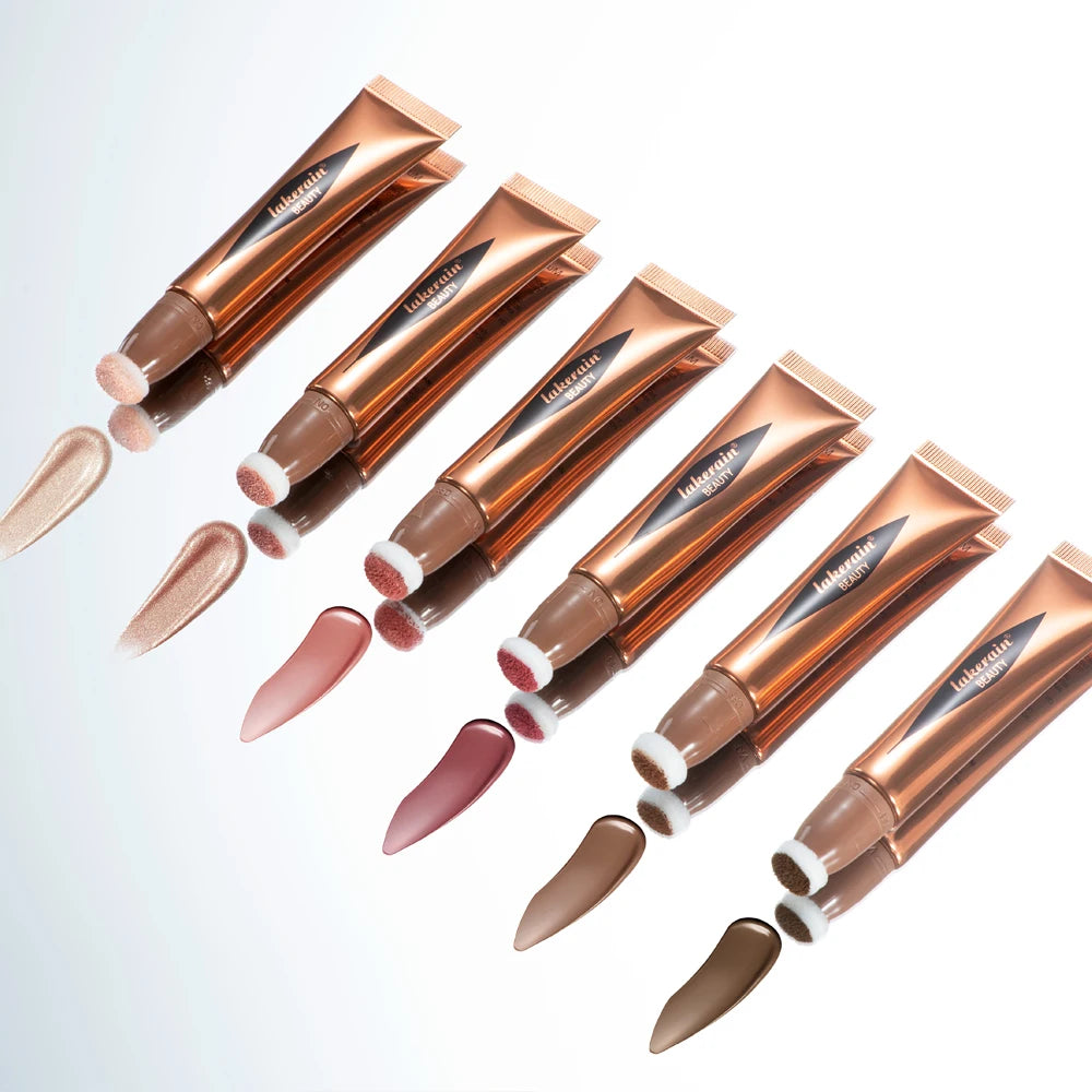 New Cream Bronzer Contour Blusher Beauty Wand Highlighter Blush With Cushion Liquid Face Bronzer Wand Stick Applicator Makeup