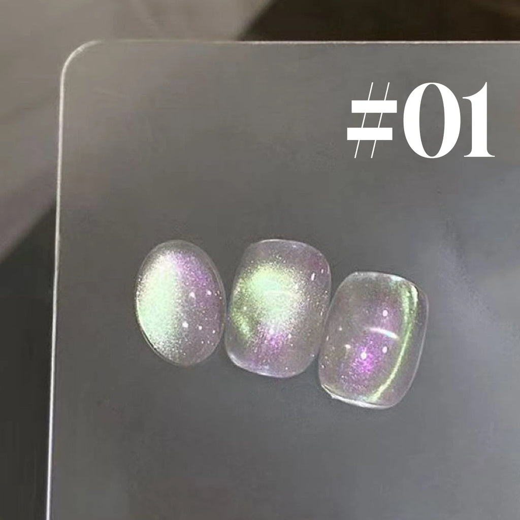 12ML 1-6PCS Popular Winter Internet Celebrity Hot-selling Northern Lights Cat Eye Magnet Gel Nail Polish Nail Art Nail Supplies