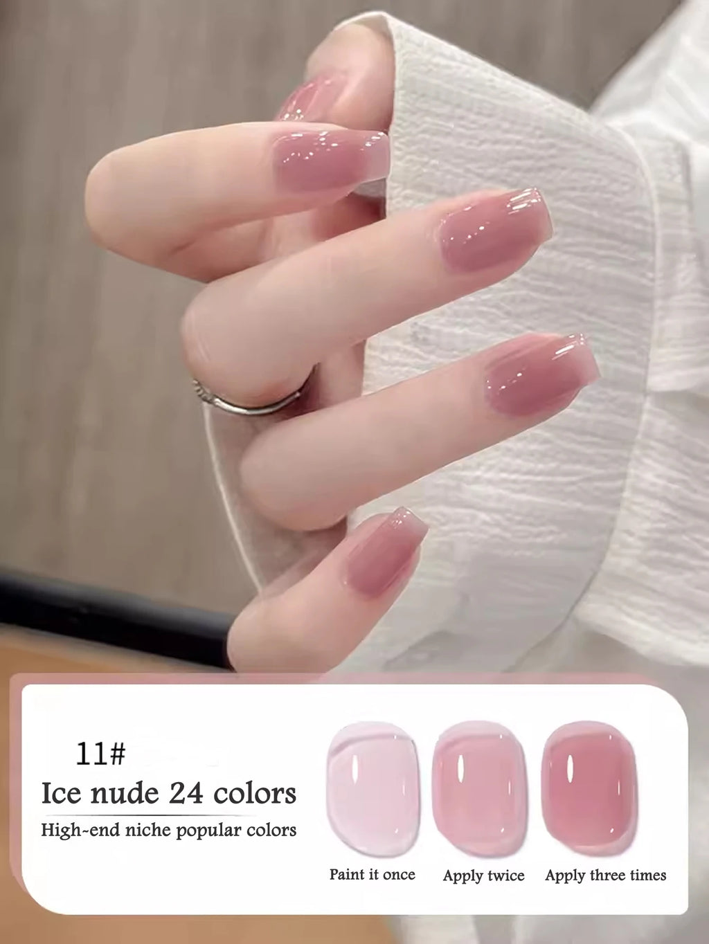 10ML 1-24PCS Milk White Jelly Gel Nail Polish Nail Art 2025 New Popular Nail Supplies UV LED Light Nails Autumn Nails