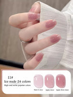 10ML 1-24PCS Milk White Jelly Gel Nail Polish Nail Art 2025 New Popular Nail Supplies UV LED Light Nails Autumn Nails