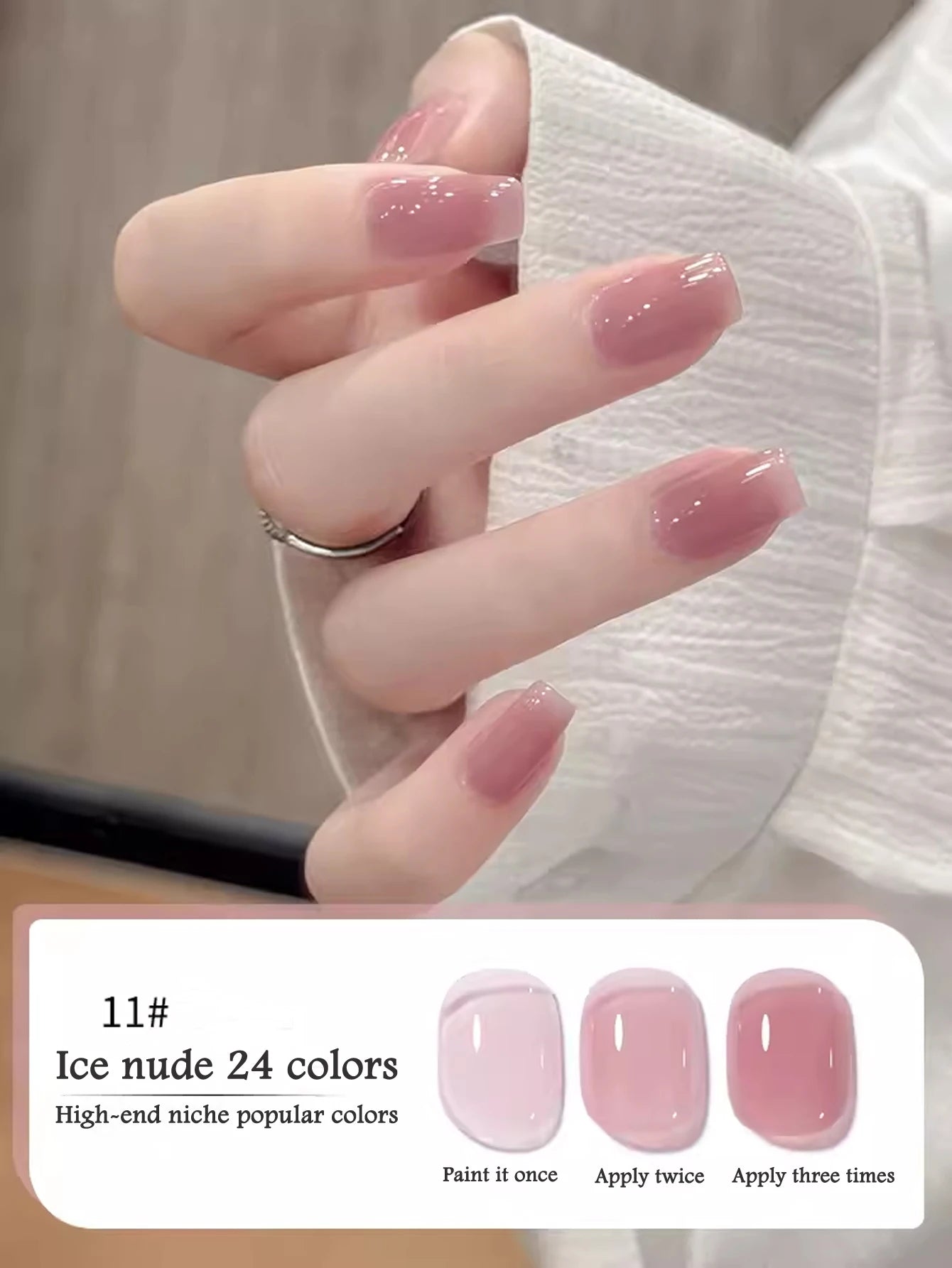 10ML 1-24PCS Milk White Jelly Gel Nail Polish Nail Art 2025 New Popular Nail Supplies UV LED Light Nails Autumn Nails