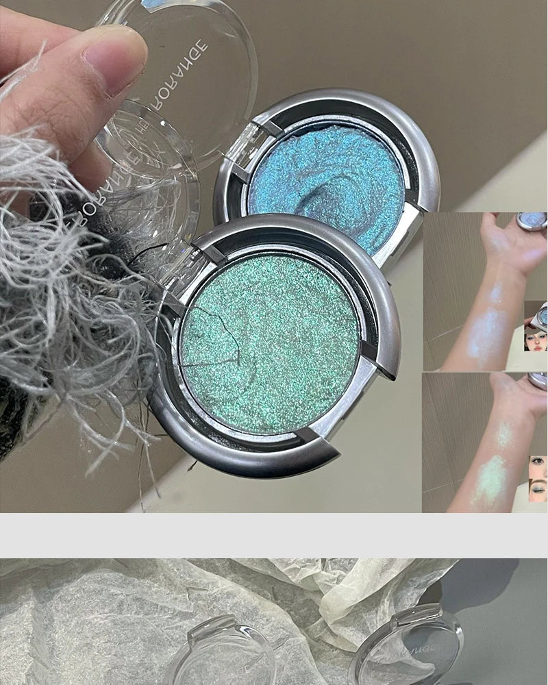 HERORANGE Glowing Charm Monochrome Eyeshadow Palette Pearlescent Explosion Polarized Brightening Silkworm Highlight