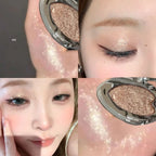Monochrome Gloss Metallic Eyeshadow Palette Punk Smoky Green Blue Eyeshadow Mashed Potato Waterproof Shimmer Lying Silkworm