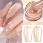 BORN PRETTY Milky White Jelly Nude Gel Nail Polish 10ml White Translucent Soak Off Gel Vernis Semi Permanent Need UV Light Cure