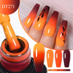 MEET ACROSS 7ml Thermal Gel Nail Polish Ultra-thin 3 Layers Temperature Changing Soak Off Nail Art Gel Varnish For Manicure