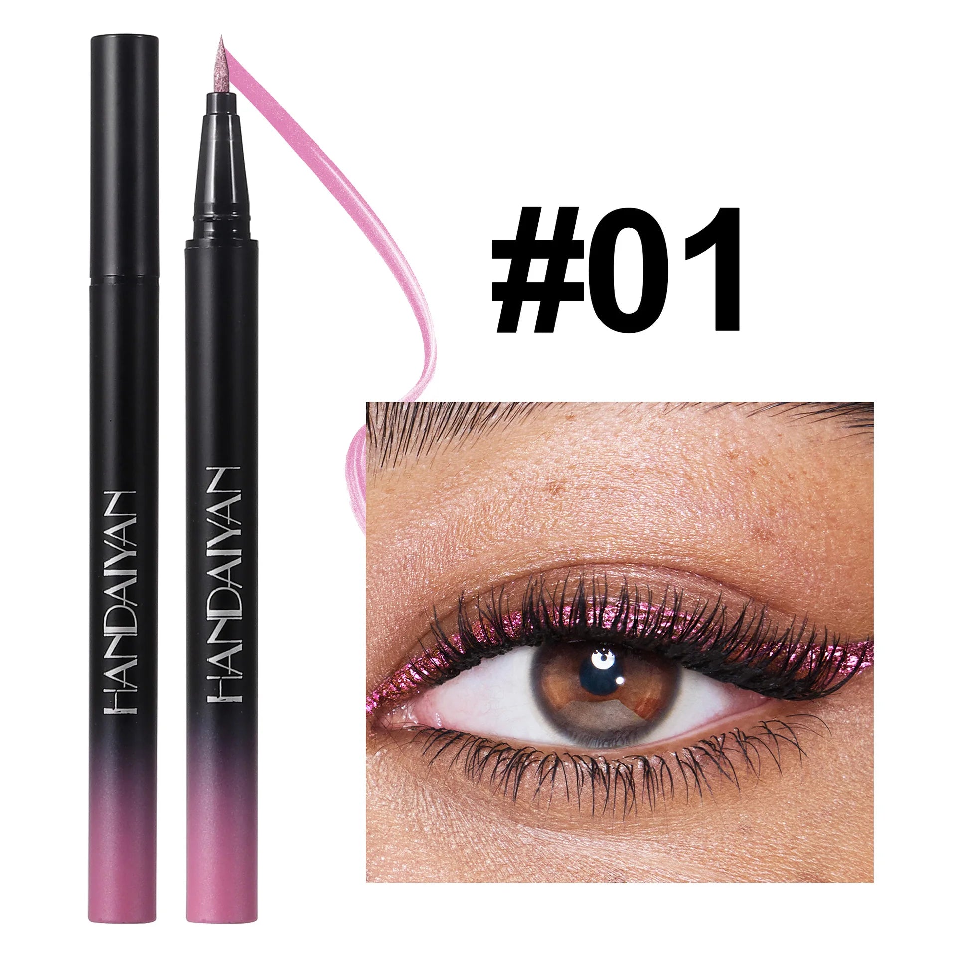 Glitter Liquid Eyeliner Pencil Waterproof Purple Pink Blue Eye Liner Pen Long Lasting Quickily Drying Eyes Makeup Cosmetics