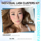 GROINNEYA DIY Lash Clusters Set Mixed Tray Lashes Kit Fluffy Individual Lashes Extension With Lash Bond and Seal Makeup