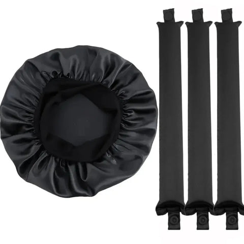 Heatless Curling Rod Headband Lazy Hair Curler No Heat Hair Rollers Curls Sleeping Soft Flexi Rod with Bonnet Hair Styling Tools