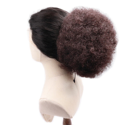 Large Afro Puff Ponytail Extensions Clip In Drawstring Ponytail Heat Resistant Synthetic Afro Curly Pony Tail Hair Pieces