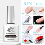 BORN PRETTY Milky White Jelly Nude Gel Nail Polish 10ml White Translucent Soak Off Gel Vernis Semi Permanent Need UV Light Cure