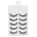 Natural Long Cosplay Makeup Cross Strip False Eyelashes Black Eye Lashes and Cat Eye Lashes 5pairs Mink Eyelashes Faux Cilios
