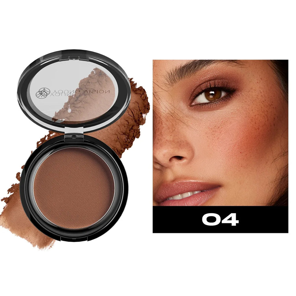 Waterproof Contouring Powder Palette Matte Finishing Bronzer Hairline Modify Nose Shadow Buildable Coverage for All Skin Tones