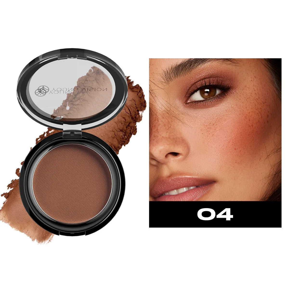 Waterproof Contouring Powder Palette Matte Finishing Bronzer Hairline Modify Nose Shadow Buildable Coverage for All Skin Tones