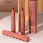 Lip Tint Pen, 6 Colors Available, Matte Water Lipstick, Non-Stick Cup, Long-Lasting, Smooth Lip Liner and Lip Stain Combo