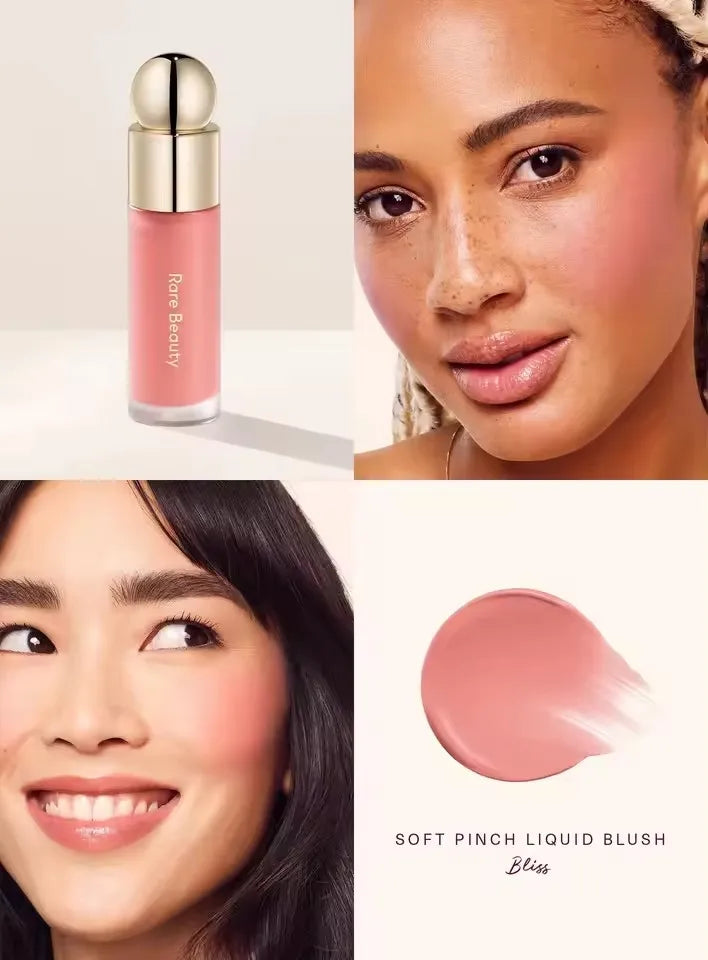 Rare Beauty Liquid Blush Highlighter Contour High Glossy Finish Luminizer Makeup Gel Face Body Brighten Glitter Natural Contour
