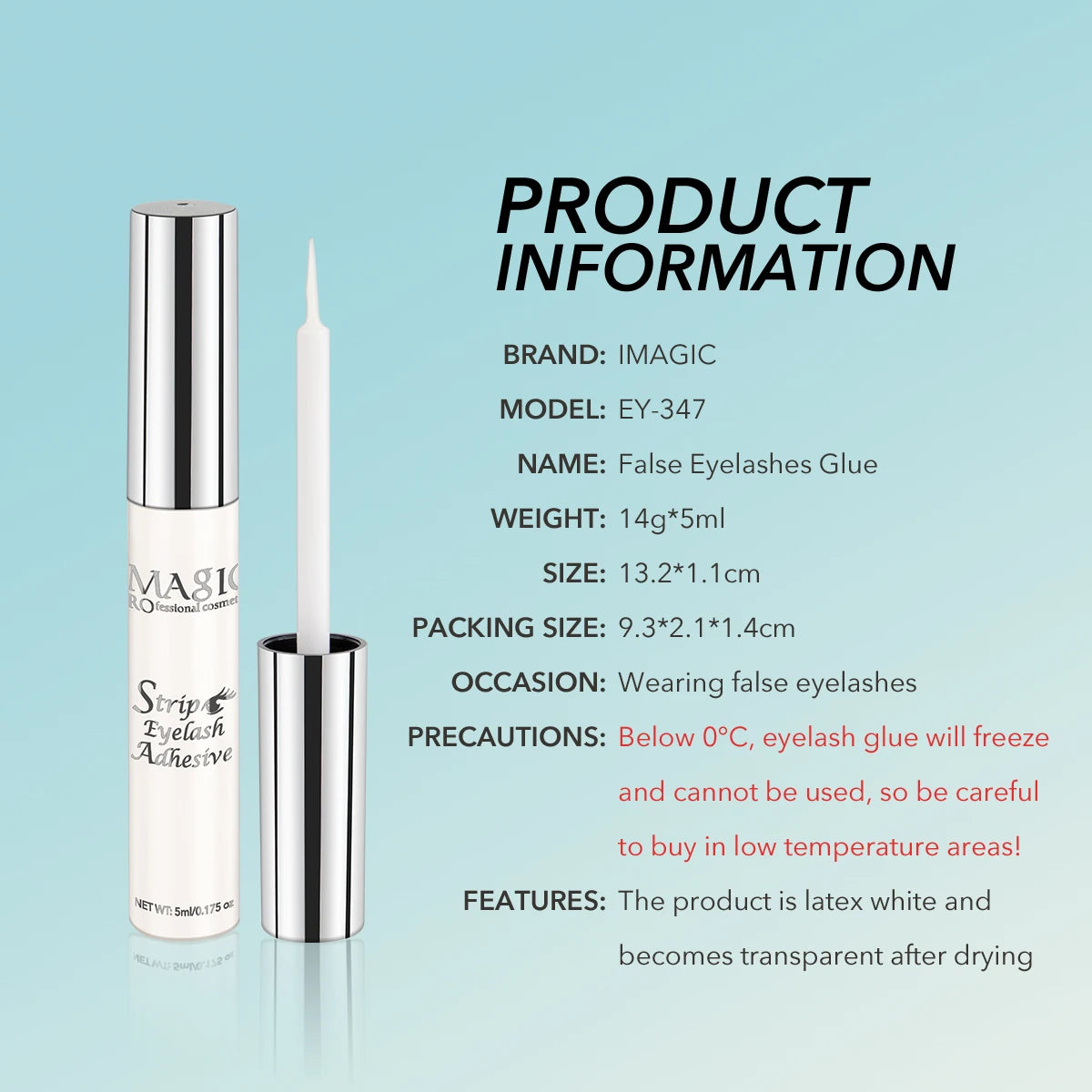 IMAGIC 5ML New False Eyelash Glue Primer Waterproof Long Lasting Quick Dry Extension Easy Remover pegamento pestañas Makeup Tool
