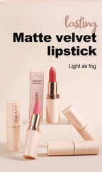 8 Colors Deep Red Matte Lipstick Waterproof Non-Stick Velvet Texture Easy Apply Rose Red Lip Makeup Long-Lasting Cosmetics