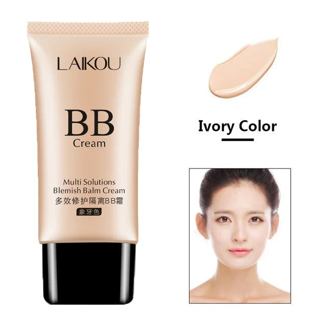 LAIKOU BB Cream Concealer Foundation Make Up Natural Dark Makeup Cosmetics Light Moisturizing Multi Sulution Blemish Balm Cream