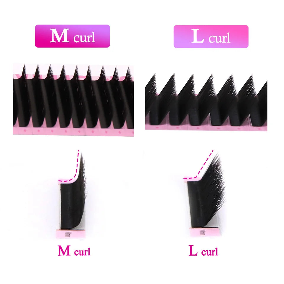 Aguud L M Curl 8-15m Individual Eyelash Extension Classic Lashes Extensions Trays Wholesale Matte Black Soft Mink Faux Eyelashes